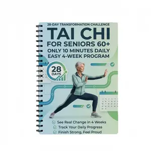 28-Day Tai Chi Challenge Workbook forSeniors over 60, Low Intensity Daily Practice,Improve Physical Health, 10-Minute Exercises