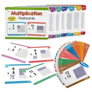 85 Pcs Thickened Math Multiplication Practice Tools, Reusable Erasable Flashcards, Interactive Learning Aids for Kids Ages 6-12