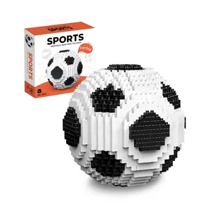 World Cup Football Building Set, Challenging Educational Blocks, Office Home Decor Ornament, Adult Birthday Gift (850 Pieces), World Cup Fan Gift
