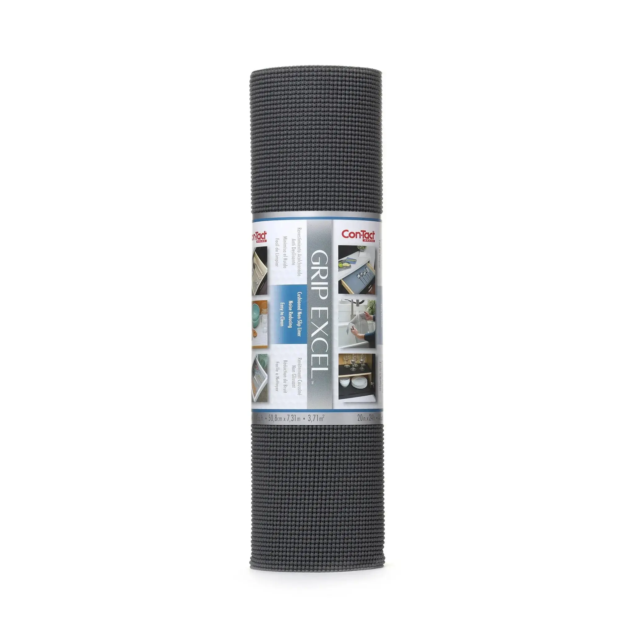 Grip Excel Non-Adhesive Shelf Liner - Graphite