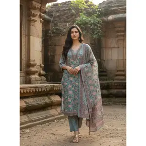 Cotton Floral Women's Kurti Set