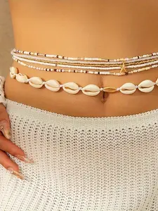 6 Pcs Vintage Boho Waist Chains for Women, Waist Beads, Vacation Style, Summer Accessory, Beach/music Festival Jewelry, Gift for Her, Mother's Day Present