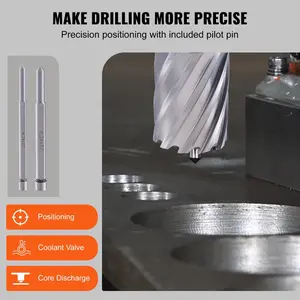 Father's Day Gift VEVOR Annular Cutter Set, 13 pcs Weldon Shank Mag Drill Bits, 7/16" to 1-1/16" Cutting Diameter, 1" Cutting Depth, M2AL HSS, 2 Pilot Pins, Hex Wrench and Portable Case, for Using with Magnetic Drills