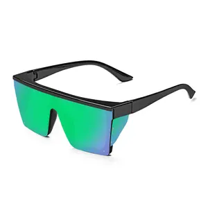 Bingking Fashion AnsiZ87 Designer Safety Sunglasses for Men Women Large Flat Square Trendy Mirrored Side Shield