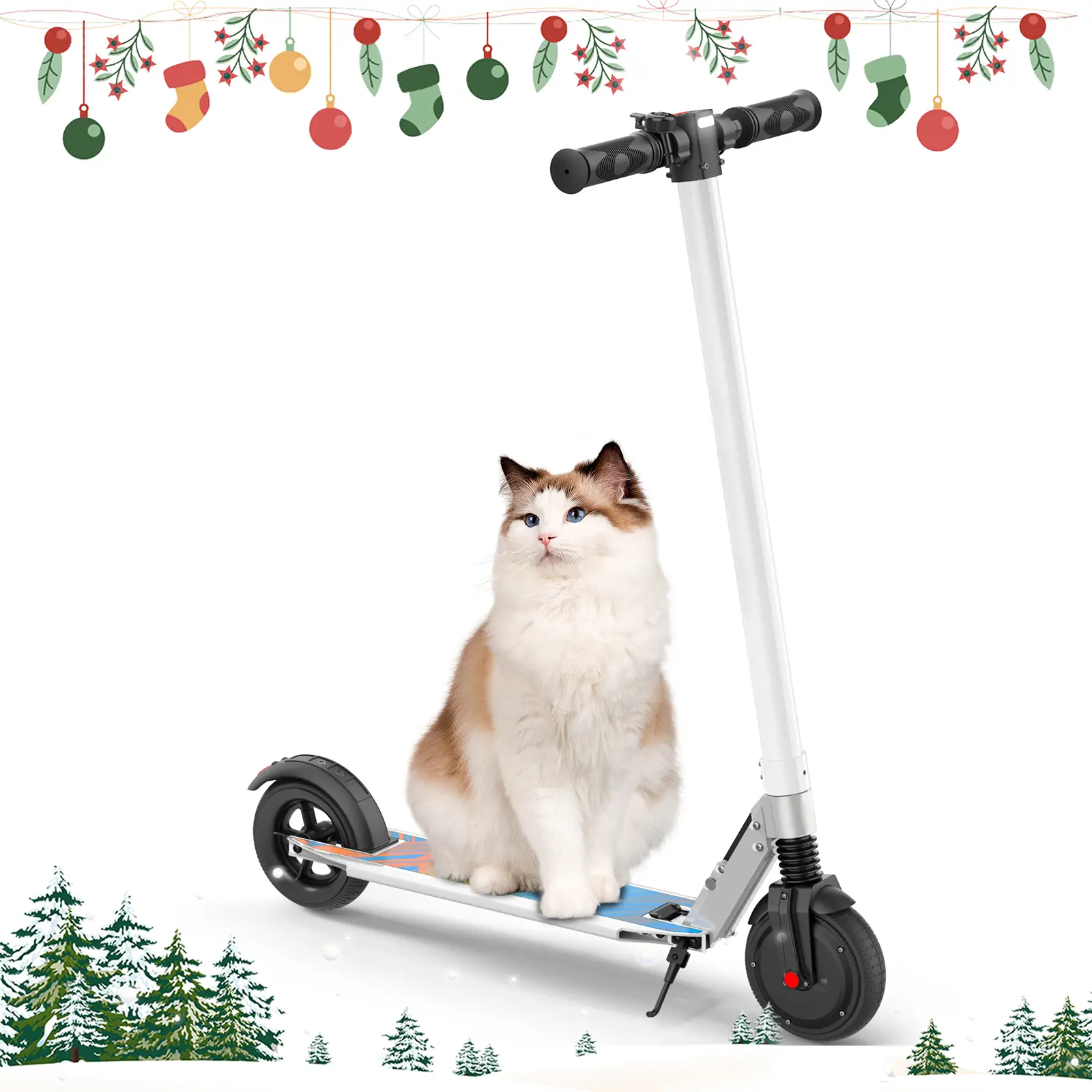 CAROMA Adult Commuting Motorized Scooter - 250W Silent Motor, 15.5 MPH Top Speed, 15 Mi Range, Portable Folding Multifunctional Design, EABS Braking System, LED Display, Long Battery Life, High Performance Scooters, Safety-Focused, Motorized Scooters