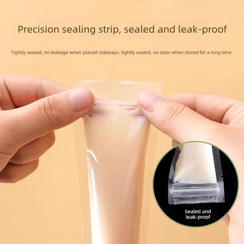 100 PCS Food-grade disposable popsicle bags, fruit jelly bags, ice cream, popsicle sticks, long strips, homemade ice pop bags