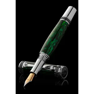 Tycoon Lustrous Emerald Abalone Shell Fountain Pen
