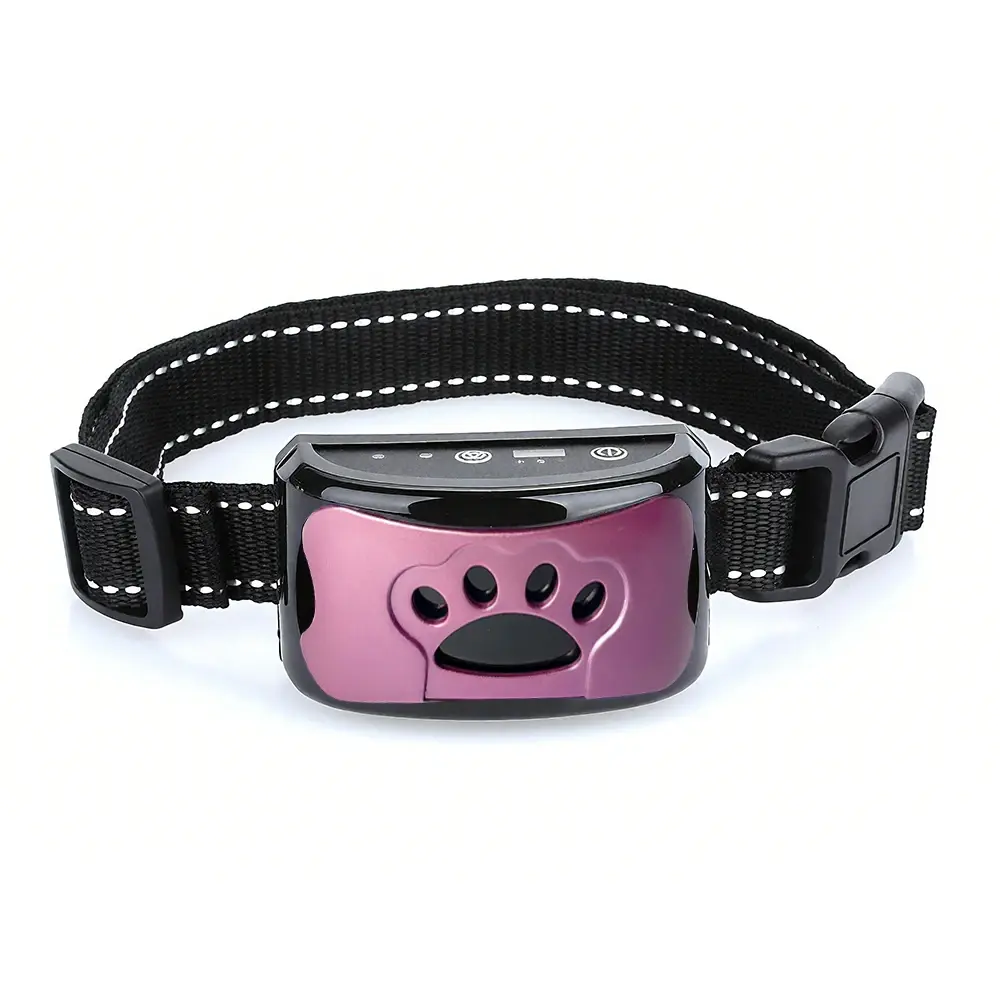 Intelligent anti Bark Collar for Dogs, Auto Ultrasonic & Vibration 3-Mode Training, USB Rechargeable Bark Control Device NONE