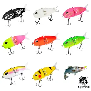 1/2/4/8Pcs Mini Glide Bait Slow Sinking Fishing Lure with 3D Eyes Topwater Soft Tail Realistic Swimbait for Freshwater Saltwater Bass Pike Trout