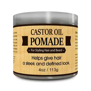 Okay-MEN Castor Oil Beard and Hair Pomade for Men - Castor Oil Pomade for Men, Supports Beard and Hair Growth, Moisturize, Styling - 4 Oz