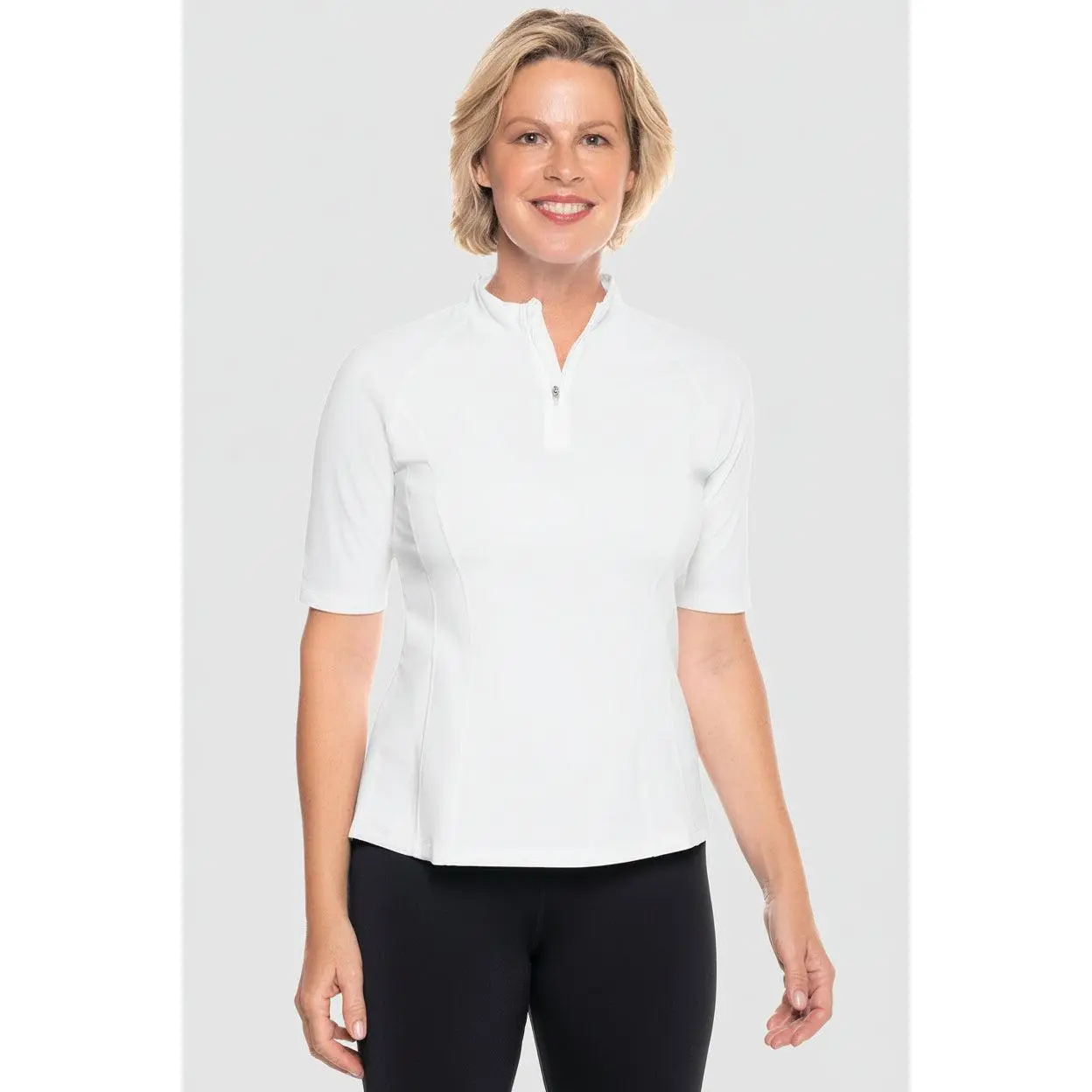 Women's Freestyle Short Sleeve Rash Guard | White