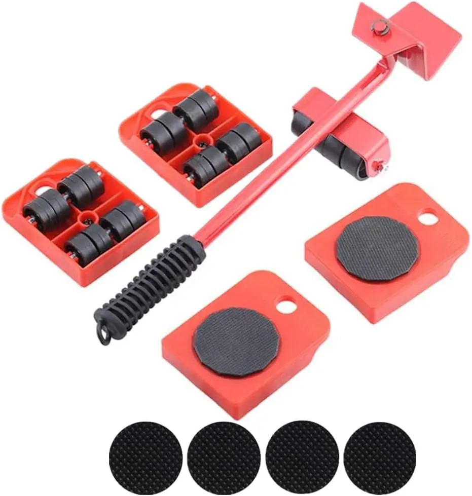 Furniture Lift Mover Tool Set,Sherum Mr. Hercules,Dotmalls Mr. Hercules,Appliance Rollers Heavy Duty Furniture Lifter and Sliders Kit with Wheels Heavy Furniture Moving Sliders
