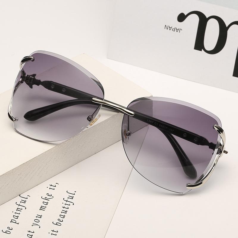 Pink Foxes Rhinestone Oversized Sunglasses