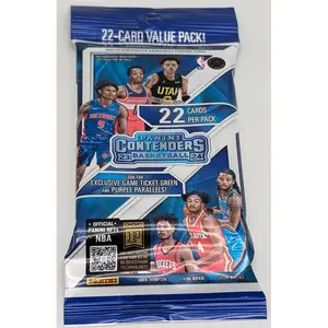 TWO Cello Packs or 2023/24 Panini Contenders NBA Basketball Value Fat Cello Pack
