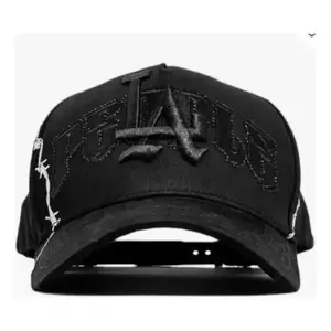 2026 New High-End Street Style Flat-Brim Cap – Black adjustable unisex hat, featuring Los Angeles embroidery, inspired by Los Angeles street fashion