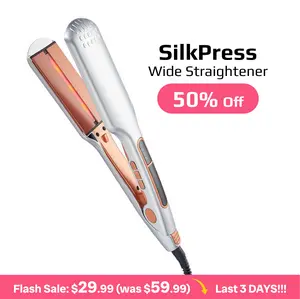 Wet to Straight Hair Straightener, Titanium Vent Sesh Flat Iron for Damp or Dry Hair, Straightener with Dual Voltage,IR Protect Hair health Leave Silky Smooth Look, 20% Faster Styling, , Adjustable Temperature, Smooth Silky Finish Heatless Curling