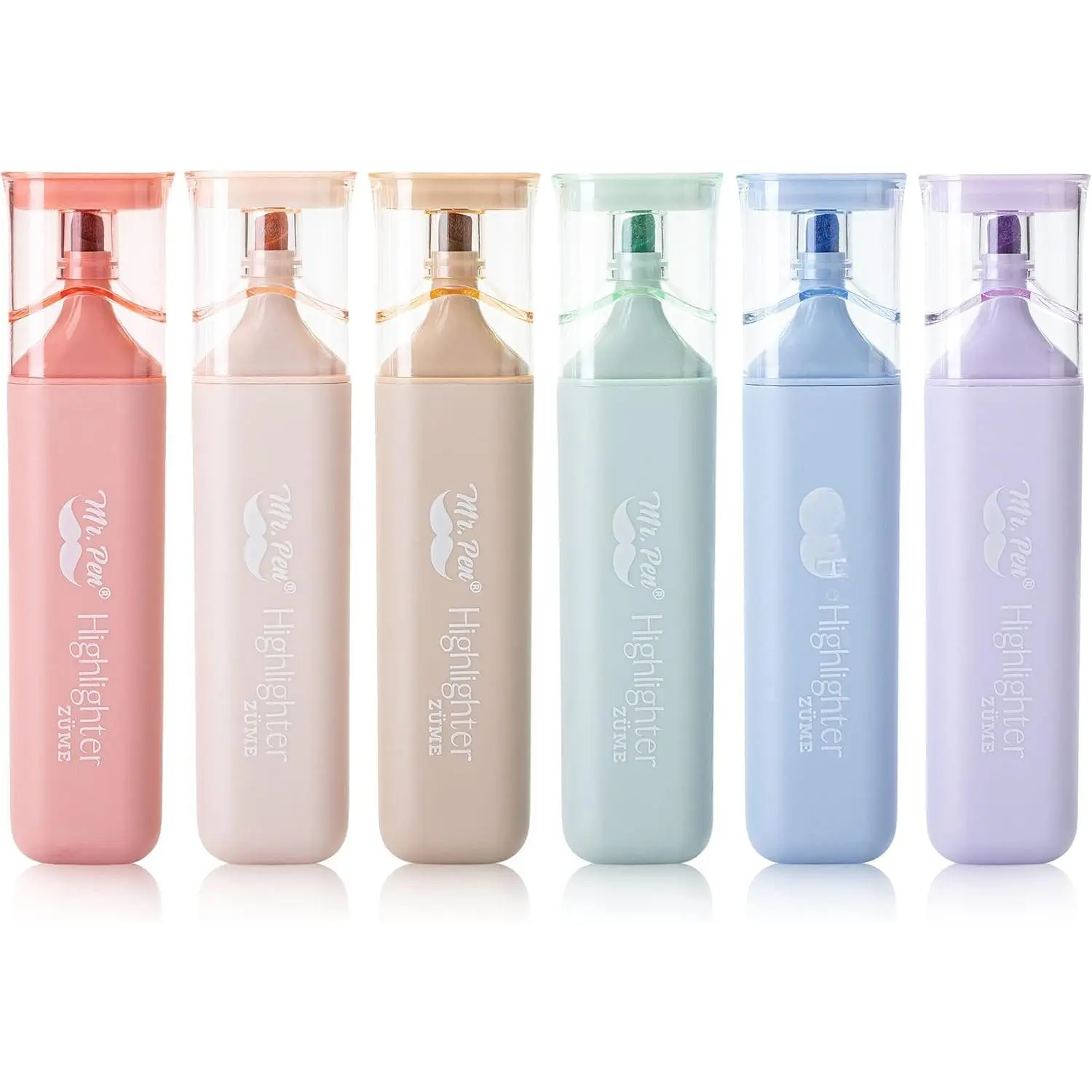 - Aesthetic Highlighters, 6 Pack, Morandi Colors, Cute Highlighters Assorted Colors for Journaling, Highlighting, Underlining,  Dry,  to School Supplies