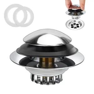 2 in 1 Pop Up Tub Stopper Bathtub Drain Stopper - Anti Clogging Bathtub Drain Plug,Hair Catcher,for 1.45-1.8"Drain Hole,Bathroom Essential, bathtubsink