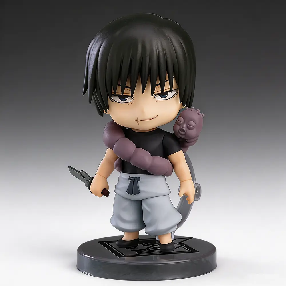 2280# Q-Version Toji Fushiguro JJK Figure, 10cm Jujutsu Kaisen Chibi Action Figure, Cute Mini Collectible Model Toy with Weapon, Boxed Anime Fan Gift, Jjk Figures, Jujutsu Kaisen Figures