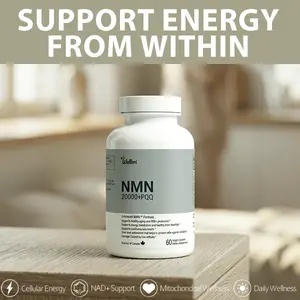 Wellori NMN 20000+PQQ Dietary Supplement, Vitamin-Infused Healthcare Support for Metabolism Boost