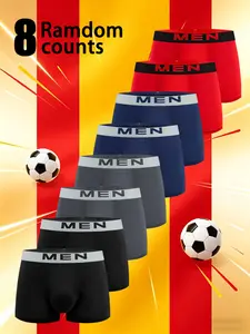 8-Pack Men's Briefs, Fashionable & Comfortable, Lightweight Sport Underwear, All-Season Wear, Loose Fit, Ideal for Various Activities