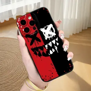Phone Case: New Black and Red Joker Pattern Cartoon Anime Element Creative Phone Case - Suitable For iPhone 17 Air 16,15,14,13,12,11,Pro,MAX, Drop-Proof Shock-Absorbing Full Protection Phone Case, Gift for Friends and Family