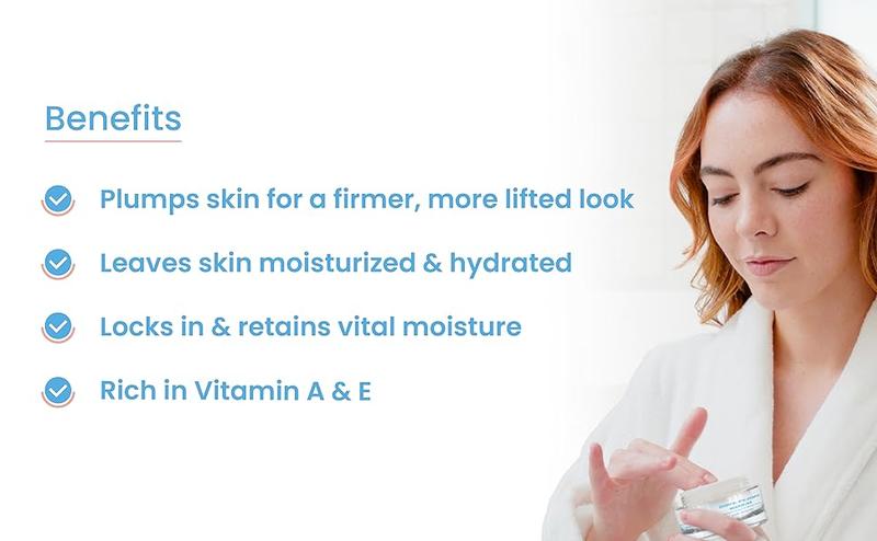 Essential Hyaluronic Moisturizer by Pure Daily Care Ultra-Hydrating Lightweight Cream with Jojoba & Apricot Oil for All Skin Types 1.66 oz