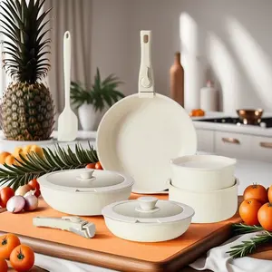 12 Pcs Pots and Pans Set Nonstick,Cookware Set Kitchen Cooking Set with Utensil and Pan Protectors Cookware Sets, Pots and Pans Set Nonstick, 12-Piece Induction Cookware, Non-toxic Healthy Non Stick Kitchen Cooking Set, with Frying Pans Set, PFAS PTFE PFO