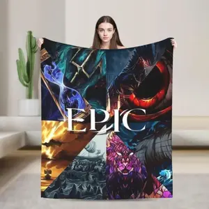 Soft Funny Throw Blanket Epic The Musical Printed Nap Sofa Blanket,Home Travel Cosy Blanket,Office Bed Camping Blanket,Multi-Functional Flannel Blanket Gift,Holiday Essential Blanket  Lightweight, soft and comfortable  Warm Haven Textiles