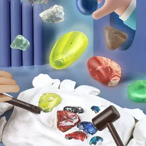 Gemstone Digging Kit for All Ages, Stem Science Gift for Mineralogy and Geology Enthusiasts, Volcanic Mineral Gemstone Digger