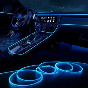 USB Powered Car Interior LED Light,Car Accessories, Multiple Color Modes 5M Fiber Ambient Light, Car Interior Decorative Light, LED Car Lights,Gifts