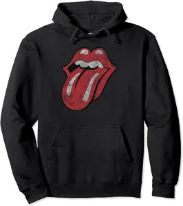 The Rolling Stones Distressed Tongue Pullover Hoodie
