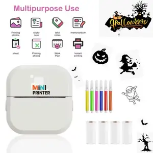 Portable Mini Wireless Printer - Compact Label, Error Correction, And Photo Printer,Thermal Printing Technology