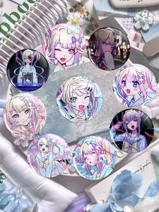 Anime Peripheral Badge Set Charm, Cute Second-Screen Character Design, Adorable Collection Item, DIY Handmade Decoration Material, Student Gift Choice