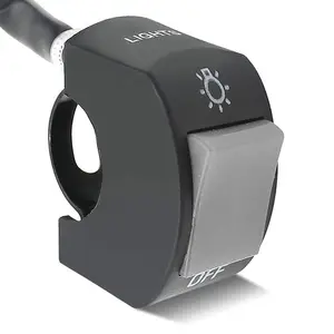 1 Piece Motorcycle Handlebar Switch Handlebar Toggle Switch with On Off Push Button for U5 U7 U2 Motorcycles Scooter Electrombile Motorbike-7/8inch 22mm(Grey)