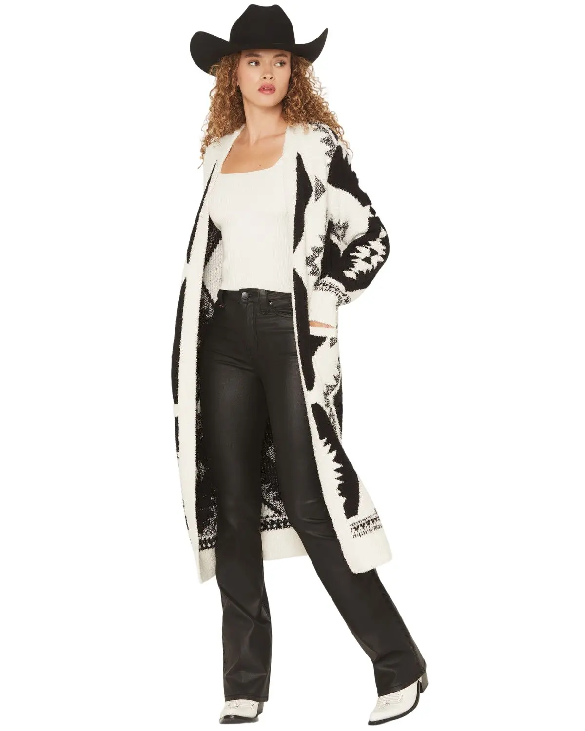 Idyllwind Women's Women'S Prairie Southwestern Print Cozy Long Cardigan - Iwho25sw9-Crm