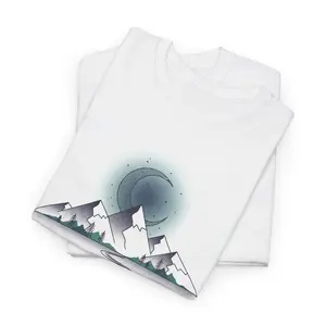 Moonlit Mountain Landscape T-Shirt Graphic Tee