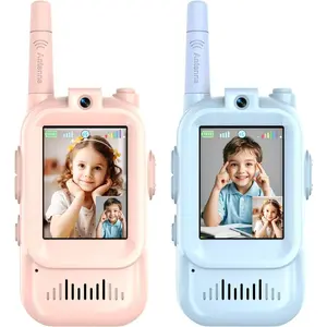 Video Walkie Talkies for Kids, 2 Pack Long Range Walkie Talkies with Camera & Voice Changer for Boys Girls Ages 3-12, Ideal for Family Games, Outside, Camping, Hiking,Christmas Birthday Gifts