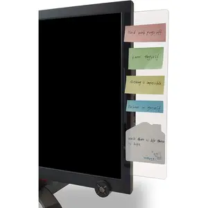 Fashion Multifunction Utility  Transparent Computer Monitors Side Panel/Memo Pads/Message Boards/Sticky Boards for Computer Screen, 1 Set (Left & Right) (Transparent)