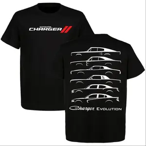 Dodge Charger Evolution T-Shirt, Dodge Muscle Car Lineup Graphic Tee, Charger Classic Cars Shirt, Vintage Charger Models, Men’s Dodge Apparel