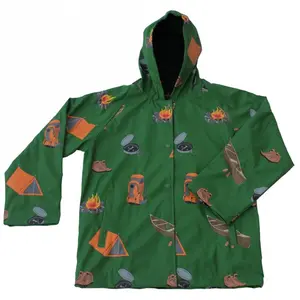 Foxfire  Childrens Camping Raincoat, Green - Size 6