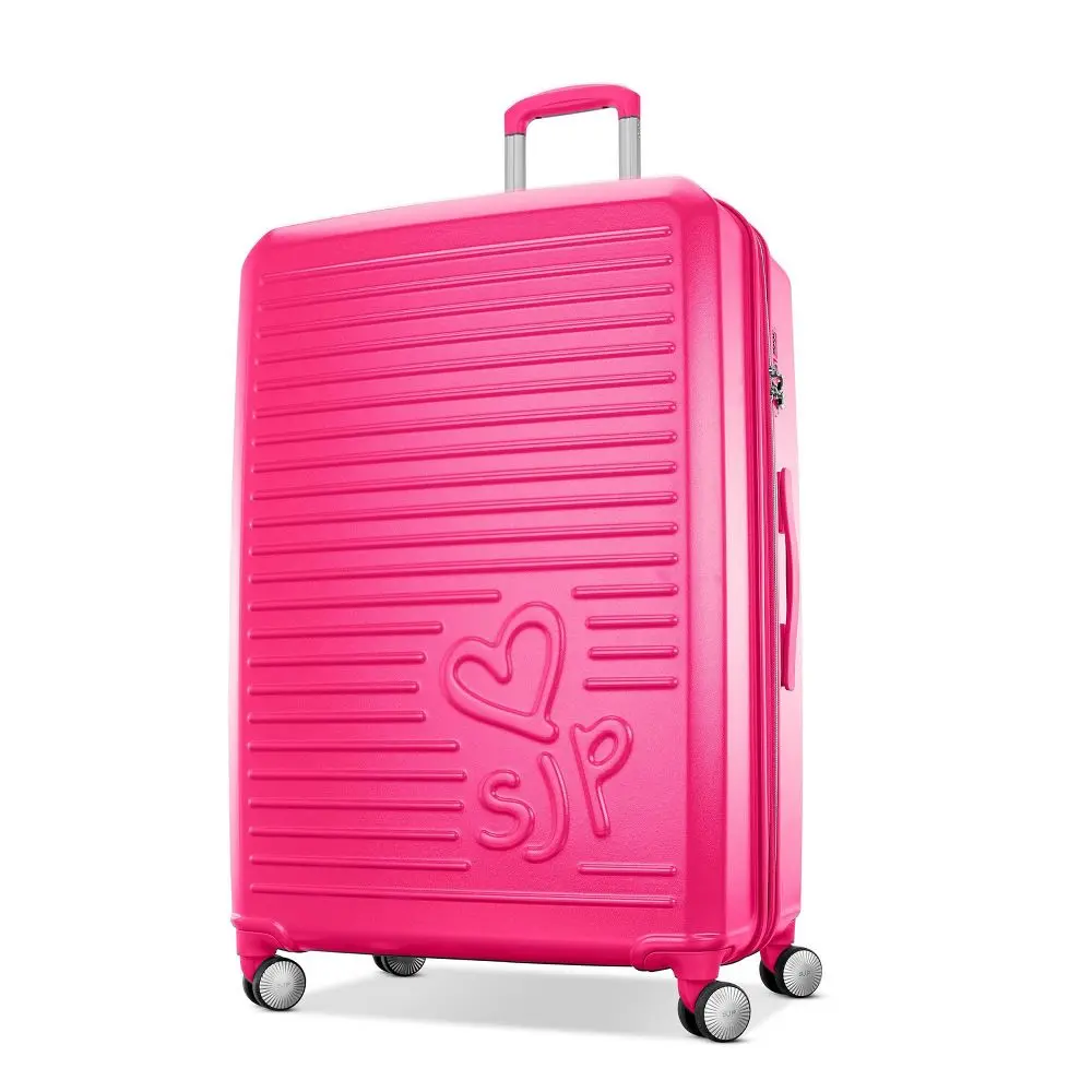 Sarah Jessica Parker Signature Hardside Expandable Large Checked Spinner Suitcase - Candy Sarah Jessica Parker Signature Hardside Expandable Large Checked Spinner Suitcase - Candy