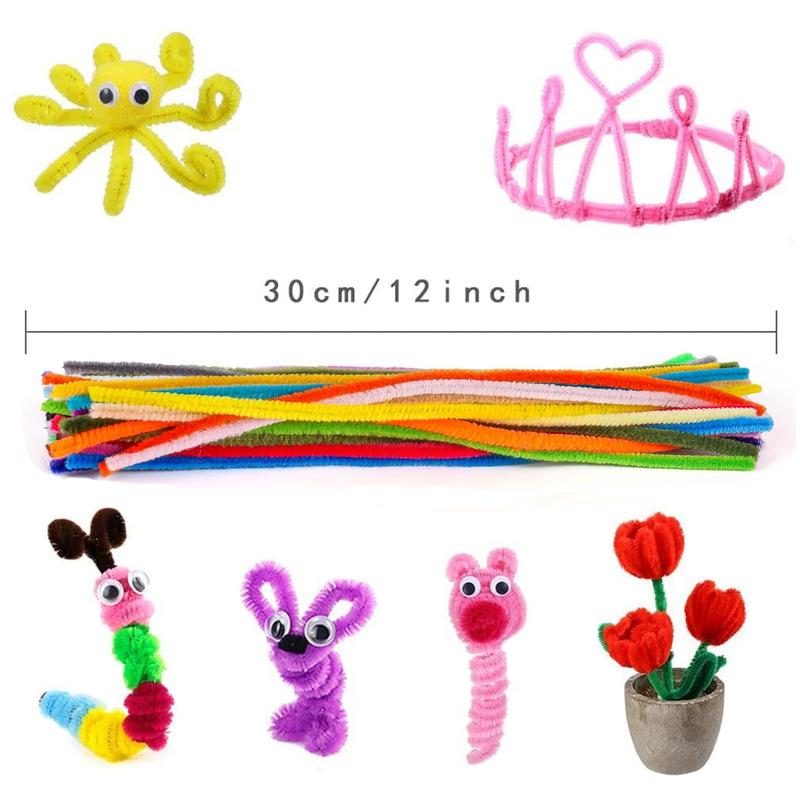 1000 Pcs Pipe Cleaners Assorted 20 Colors 12 Inch Chenille Stems Bulk for Kids Art DIY Crafts Projects Decorations Soft Flexible Random Color Premium Material