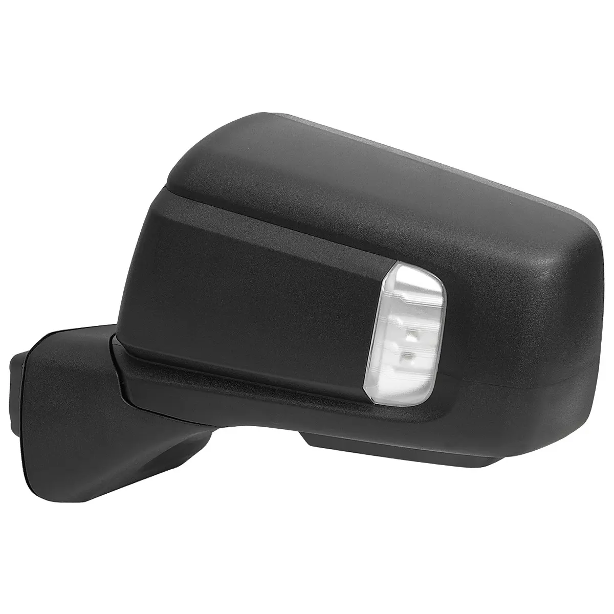 2019-2026 Chevrolet Silverado 1500 Black Power Adjustable, Manual Fold, BSD & Heated Side Mirror w/ LED Puddle and Auxiliary Light - Driver Side Only