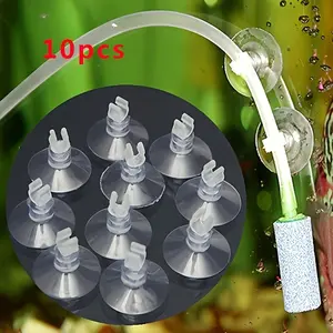 10 pieces aquarium fish tank suction cup, air pump pipe bracket, aquarium products trachea suction cup, fish tank accessories hose fixed oxygen pump trachea clip opening fish tank suction cup