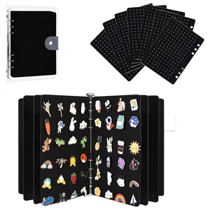 8 Pages Clear Felt Pin Display Book, Portable Pin Collection Storage Book, Embroidery Patch Pin Collector for Travel, Home, Office, Dormitory, Organizer