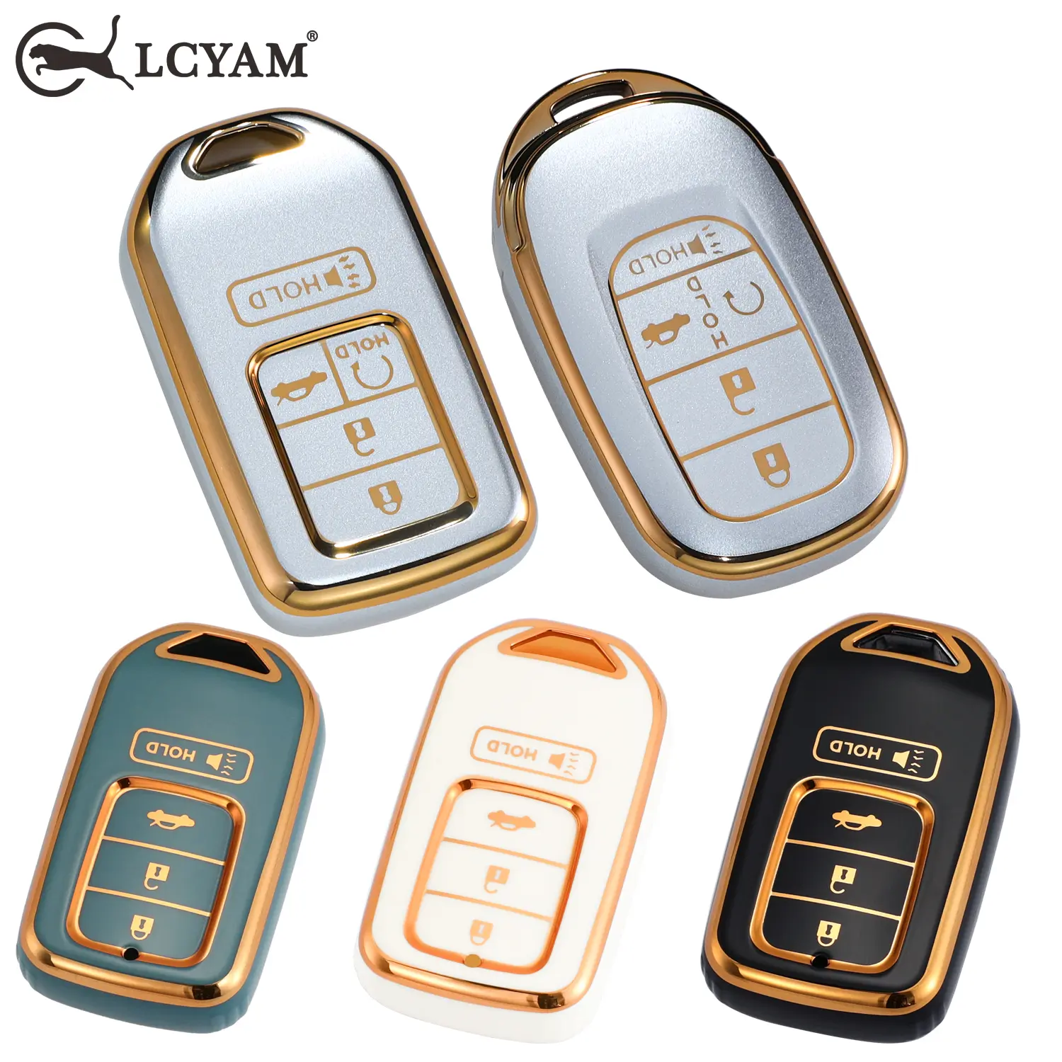 Key Fob Cover TPU S Case for Honda Accord Civic HR-V Fit Passport Pilot Keyless Remote Car interior Accessories
