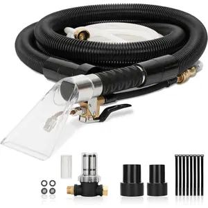 Extractor Hose Kit for Shop Vac, Shop Vac Extractor Kit with 25FT, 11FT Vacuum Hose& Adapter, Converts Vacuum to Upholstery Extractor for Auto Detailing & Home