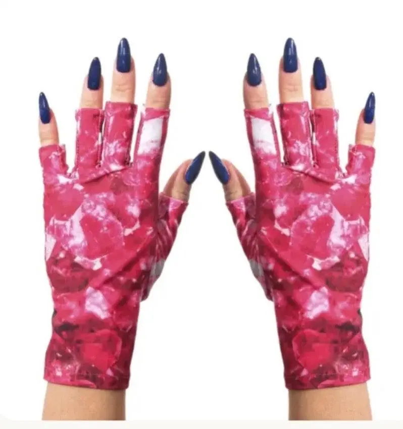 ManiGlovz The Original Dermatologist recommended UPF 50+ UV/ LED Protective Manicure and Sunblock Glove - Wishful Pinking