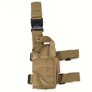 An outdoor thigh holster, equipped with a quick-release nylon belt - right-hand carry gun/holder, adjustable Velcro closure, suitable for hunting, fishing, and camping